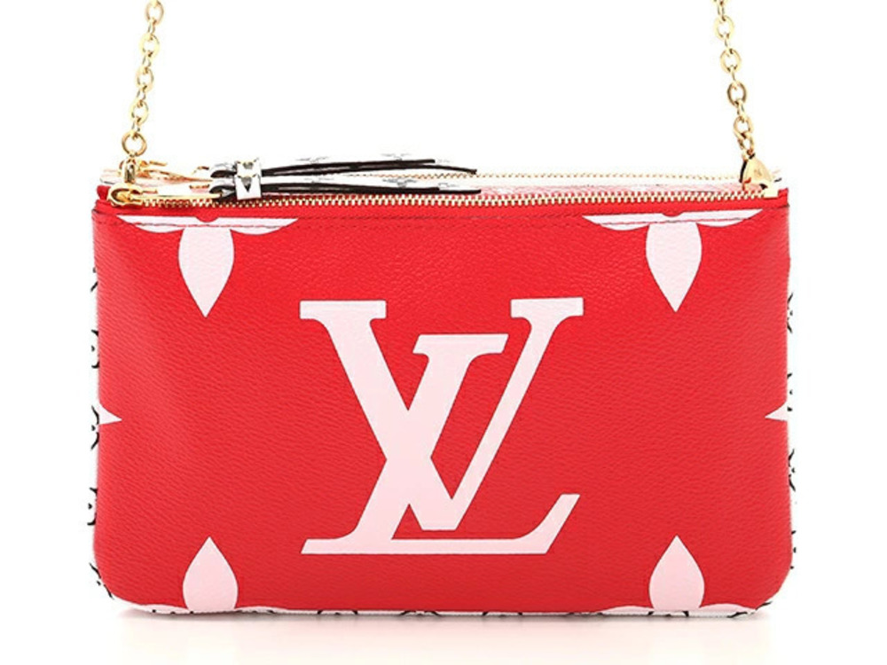 LOUIS VUITTON Pochette Double Zip Giant Monogram Shoulder Bag